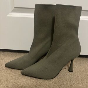 Forever 21 Olive Heeled Boots